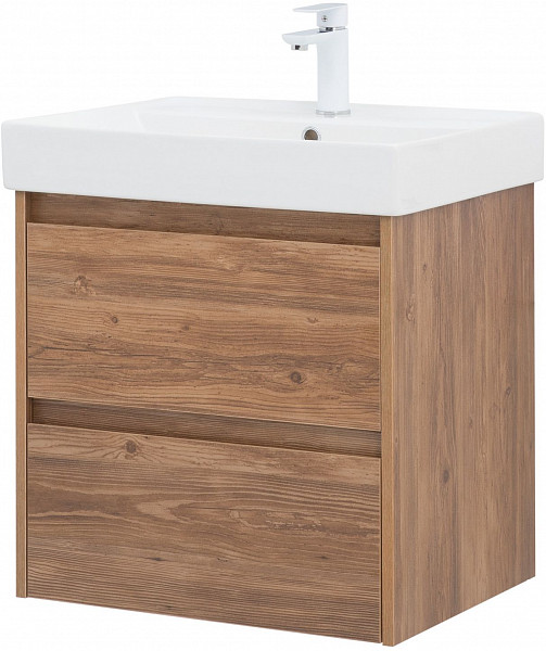 Тумба под раковину Aquanet Nova Lite 60 дуб шоколадный (2 ящика) 00287879