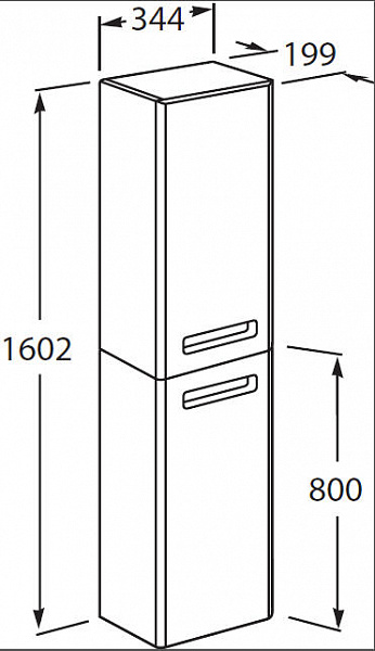 Шкаф - колонна Roca The Gap L цвет фиолетовая ZRU9302747