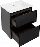 Тумба под раковину Aquanet Милан 60 черный глянец 00269306