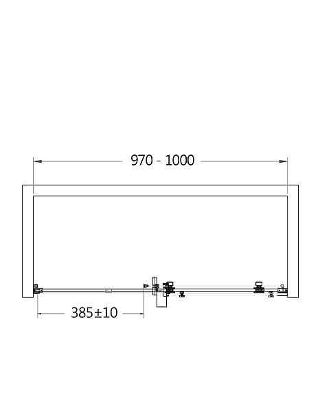 Душевая дверь в нишу AQUAme 1000*1950мм., стекло 8мм, цвет профиля хром.