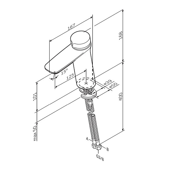 F50A02522 Inspire V2.0, TouchReel см-ль, излив 125 мм, черный, шт.
