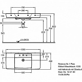 Раковина 100 см Geberit Renova Nr.1 Plan 122100000
