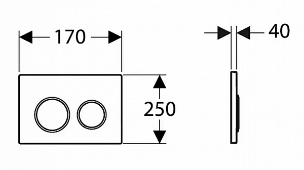 Клавиша смыва Aquatek хром глянцевый R (кнопка круглая)