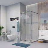 Душ.ограждение NG-62-9A-A100 (90*100*190) прямоугольник, дверь раздвижная, 2 места