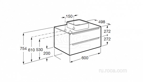 Тумба под раковину Roca Inspira 60 851079403