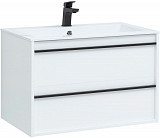 Тумба под раковину Aquanet Lino 80 белый матовый 00253903