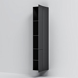 M90CHR0306BM GEM, шкаф-колонна, подвесной, правый, 30 см, двери, push-to-open, цвет: черный матовый