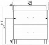 Тумба под раковину Акватон Америна 76 см 1A169401AM430