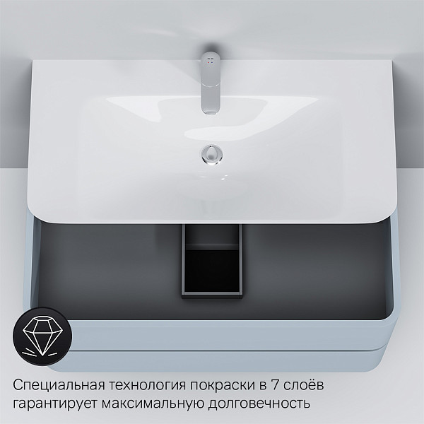 M30FHX1002BG Sensation, База под раковину, подвесная, 100 см, ящики, светло-голубой, глянцевая, шт