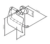 A74341400 Sense L, Держатель для туалетной бумаги с крышкой, хром
