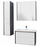 Шкаф - колонна Roca Ronda L белый глянец/антрацит ZRU9302966