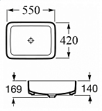 Раковина Roca Inspira Square 55x42 32753S000
