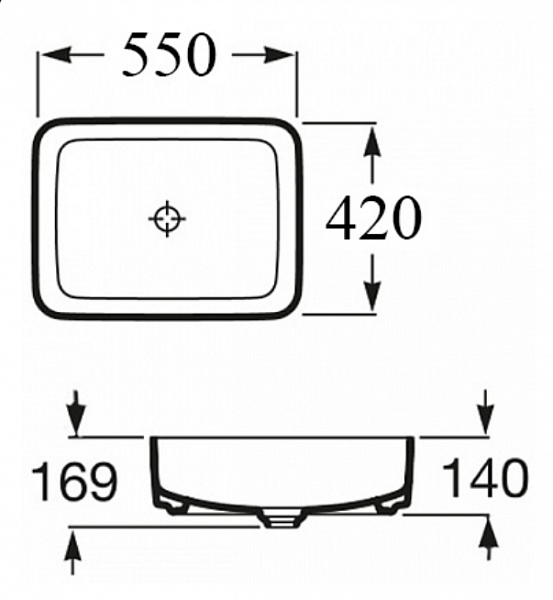 Раковина Roca Inspira Square 55x42 32753S000