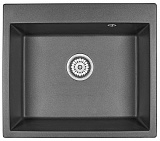 Мойка кухонная Granula квадратная кварц 6001, ЧЁРНЫЙ
