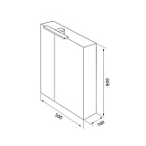 Шкаф-зеркало, 50 см, двухдверный, Mirro, IDDIS, MIR5002i99