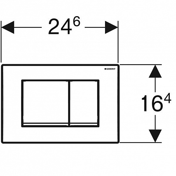 КЛАВИША СМЫВА GEBERIT DELTA30 АЛЬПИЙСКИЙ БЕЛЫЙ 115.137.11.1