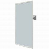 Зеркало антивандальное 800х600 c регулировкой угла наклона и рамкой из нержавеющей стали белого цвета