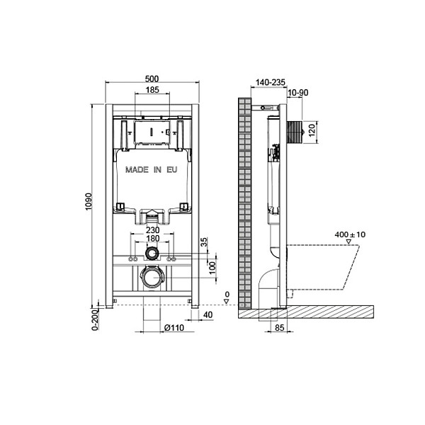 Сет: Инстал.OLI 80 ECO +панель Globe бел., OLI+Унитаз Point Вега, чёрн мат