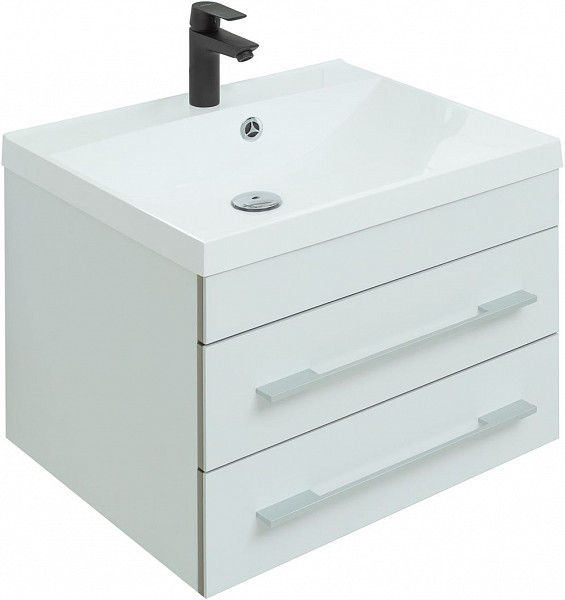 Тумба под раковину Aquanet Верона 58 New белый матовый 00272423