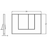 Клавиша смыва Kludi Rak RAK80010BK2 черный (матовый)