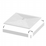 Поддон квадратный белый (100*100*2,5) Strong