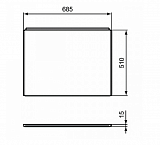 Панель боковая Ideal Standard Connect Air E114801 70 см