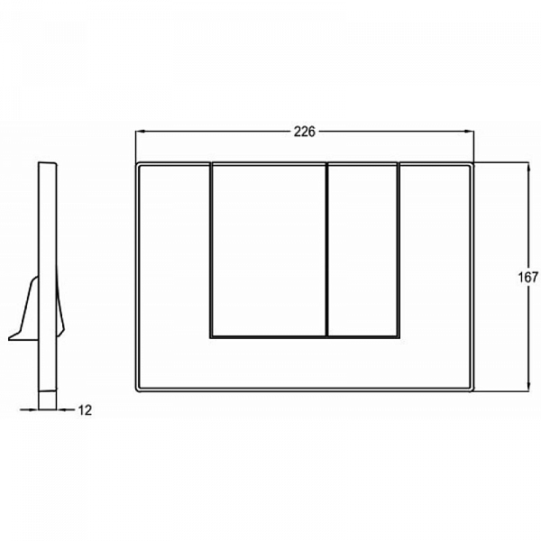 Клавиша смыва Kludi Rak RAK80010BK2 черный (матовый)