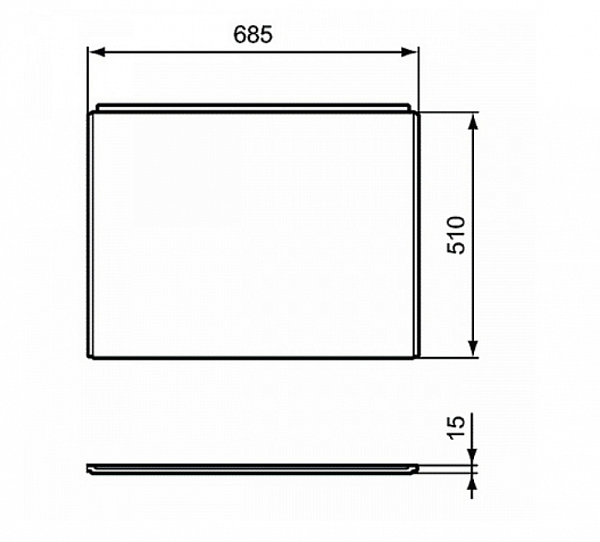 Панель боковая Ideal Standard Connect Air E114801 70 см