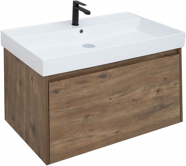 Тумба под раковину Aquanet Nova Lite 90 дуб рустикальный (1 ящик) 00249517