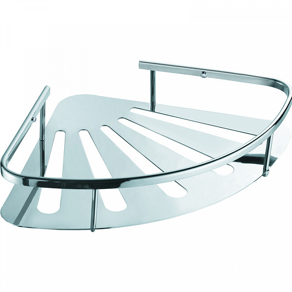 Полка угловая одноэтажная Azario подвесная, хром (AZ-836)