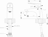 Комплект смесителей для ванной комнаты Bravat Drop-D 3 в 1 F00312C