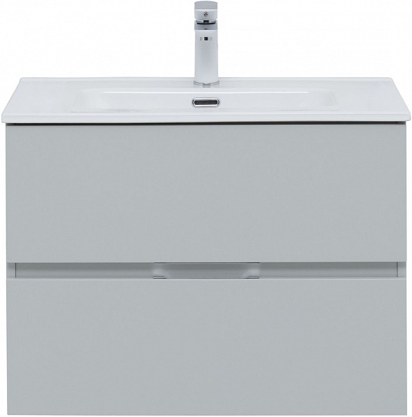 Тумба под раковину Aquanet Алвита New 70 2 ящика, серый 00303907