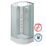 Душ.каб. NG-33394-14LBKG (1300х900х2000) средний поддон (26см) стекло МАТОВОЕ 4 места