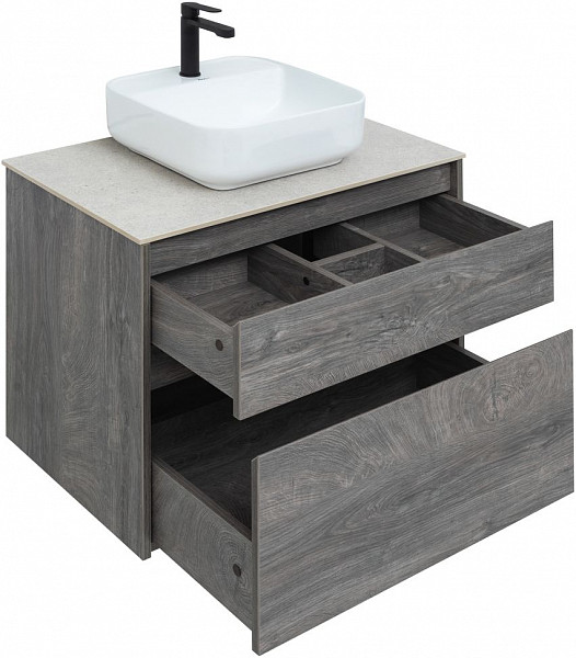 Тумба под раковину Aquanet Nova Lite 75 дуб рошелье (2 ящика) 00242273