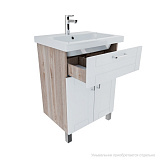 Тумба напольная, 60 см, белая/под дерево, New Sena, IDDIS, NSE60W2i95