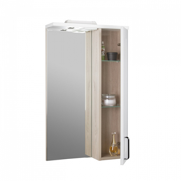 Шкаф-зеркало, 50 см, Sena, IDDIS, SEN5000i99