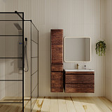 Тумба подвесная Style line Атлантика 80, Люкс старое дерево, под раковину, PLUS