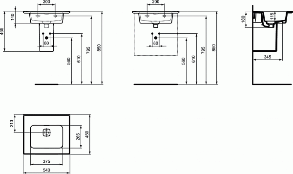 Раковина Ideal Standard Strada II 55 см T363201