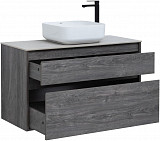 Тумба под раковину Aquanet Nova Lite 100 дуб рошелье (2 ящика) 00242582