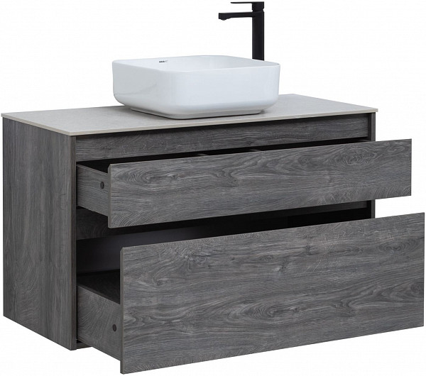 Тумба под раковину Aquanet Nova Lite 100 дуб рошелье (2 ящика) 00242582