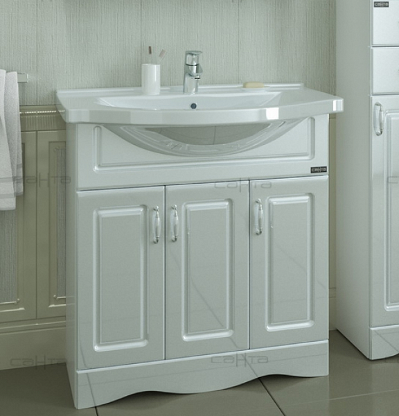 Тумба под раковину Верона 80 напольная с цоколем Санта 700113