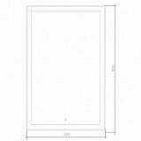 Зеркало AZARIO Сантана 600х800, сенсорный выключатель