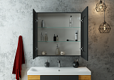 Зеркало-шкаф Континент "Mirror Box black Led" 600х800