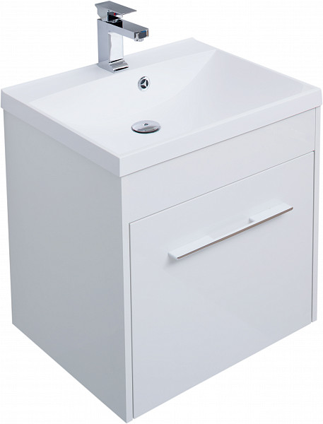Тумба под раковину Aquanet Августа 58 белый (ручки хром) 00274017