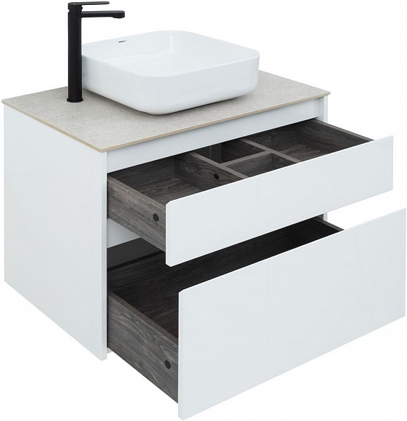 Тумба под раковину Aquanet Nova Lite 75 белый (2 ящика) 00242272