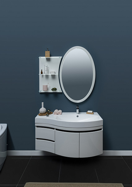 Тумба с раковиной Aquanet Опера 115 R белый (2 дверцы 2 ящика) 00212992