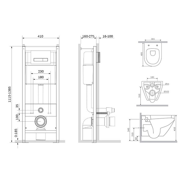IS30251.701700 Инсталл с клав Start S хром глянц с подв унит Spirit FlashClean с сид м/лифт