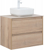 Тумба под раковину Aquanet Nova Lite 75 дуб крафт (2 ящика) 00287902