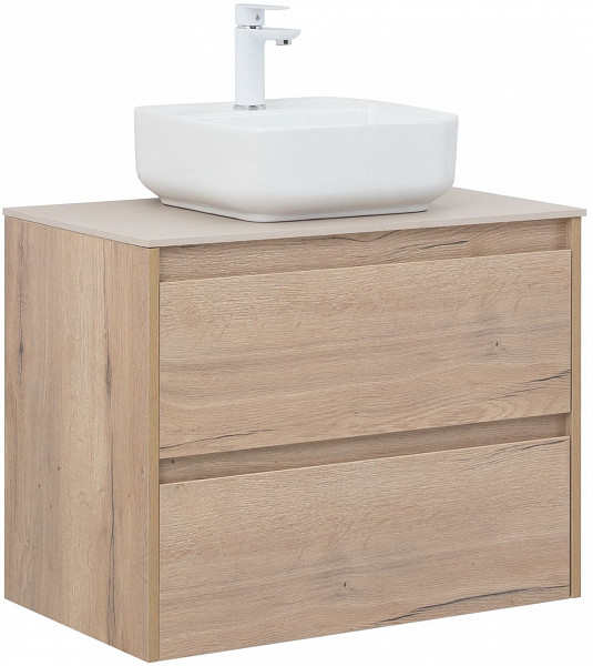 Тумба под раковину Aquanet Nova Lite 75 дуб крафт (2 ящика) 00287902