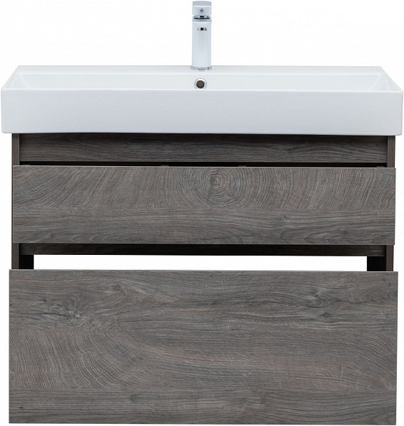 Тумба под раковину Aquanet Nova Lite 85 дуб рошелье, 2 ящика 00249937